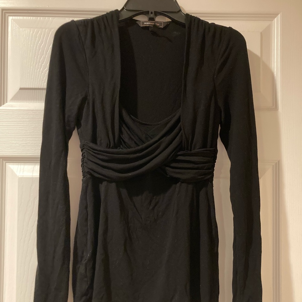 BCBGMaxAzria Black long sleeve shirt